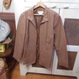Coldwater Creek soft brown leather jacket size 1x